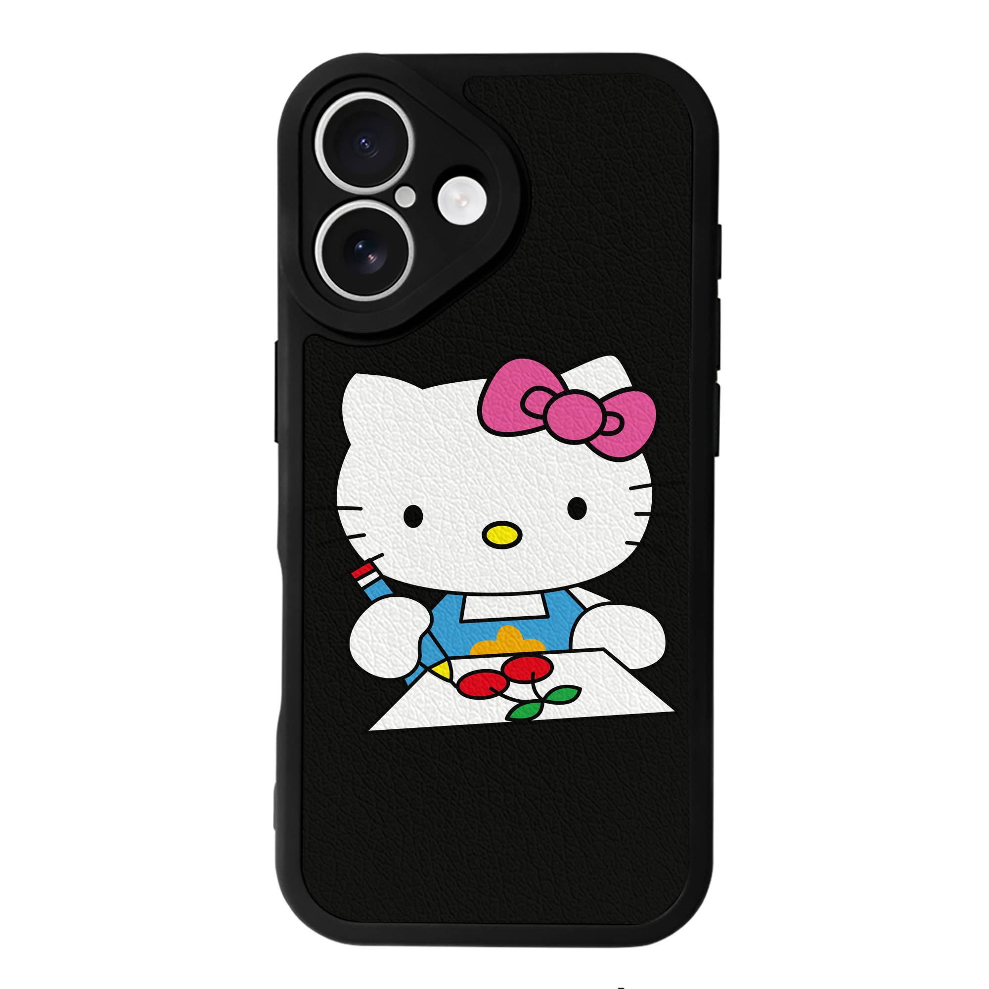 （画像用） Hello Kitty ハローキティ 【iPhone 16シリーズ対応】シリコンスマホケース（レザー調） 材質：シリコン